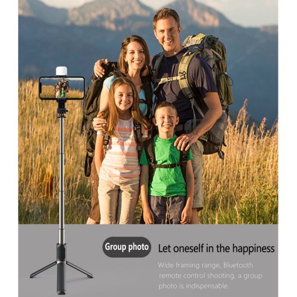 Q03S Fill Light Bluetooth Selfie Stick Tripod Mobile Phone Holder (White) - Image 8