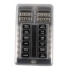 A5517 12 Way Fuse Box Blade Fuse Holder with LED Warning Indicator for Auto Car Truck Boat - Image 2