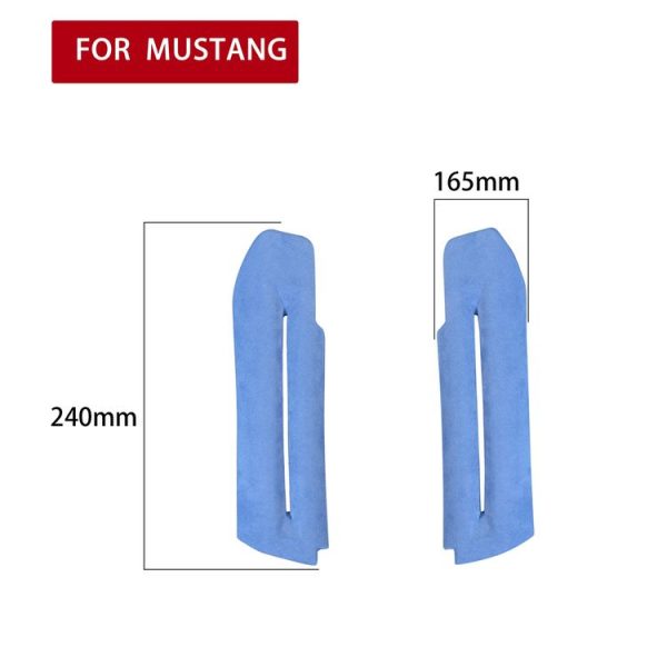 Car Suede Wrap Door Handle Frame Armrest Cover for Ford Mustang 2015-2020, Left and Right Drive Universal (Sky Blue) - Image 2