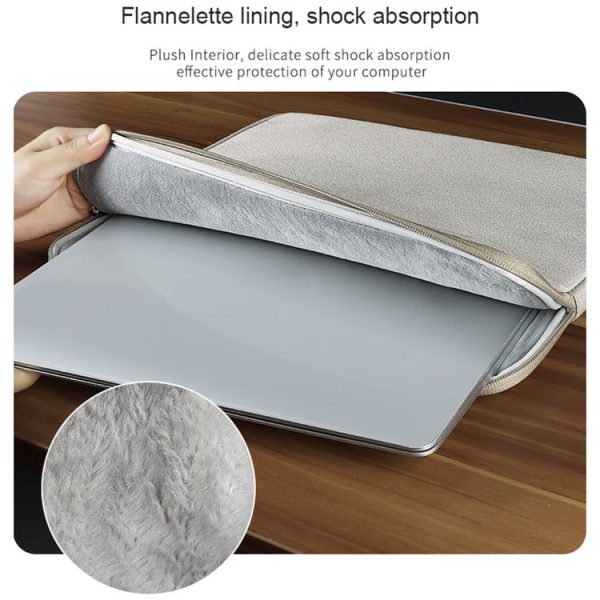 ND11 Jacquard Fabric Laptop Liner Bag, Size: 13.3 inch (Sheepskin Dark Gray) - Image 4