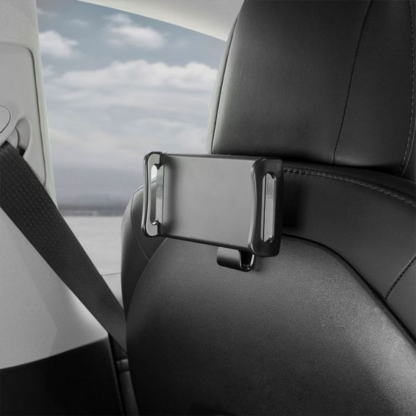 Car Rear Seat Phone Holder for Tesla Model 3 / Y (Black) - Image 2