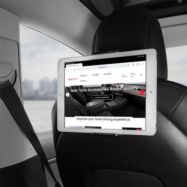 Car Rear Seat Phone Holder for Tesla Model 3 / Y (Black) - Image 6