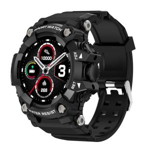 T6 1.28 inch IPS Screen IP67 Waterproof Smart Watch, Support Sleep Monitoring / Heart Rate Monitoring / Blood Pressure Monitoring / Multi-sports Mode (Black)