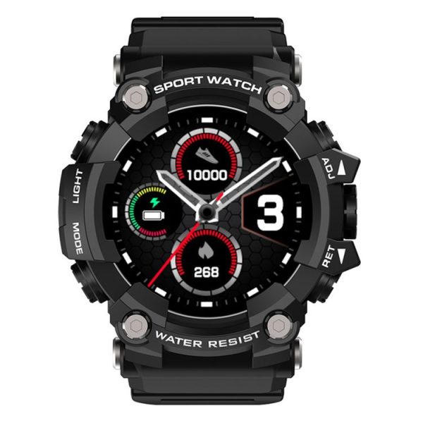 T6 1.28 inch IPS Screen IP67 Waterproof Smart Watch, Support Sleep Monitoring / Heart Rate Monitoring / Blood Pressure Monitoring / Multi-sports Mode (Black) - Image 2