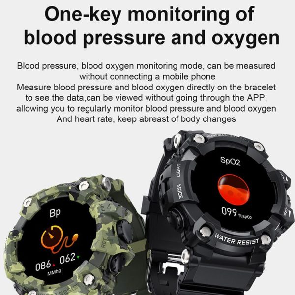 T6 1.28 inch IPS Screen IP67 Waterproof Smart Watch, Support Sleep Monitoring / Heart Rate Monitoring / Blood Pressure Monitoring / Multi-sports Mode (Black) - Image 7