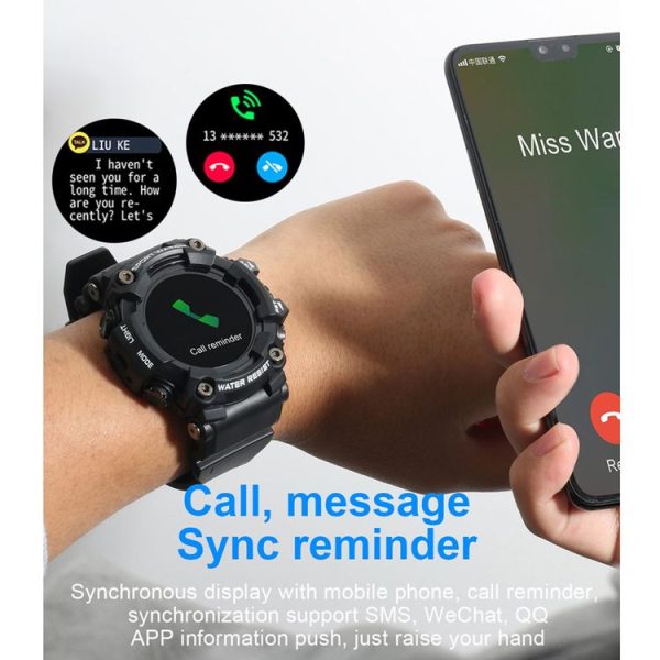 T6 1.28 inch IPS Screen IP67 Waterproof Smart Watch, Support Sleep Monitoring / Heart Rate Monitoring / Blood Pressure Monitoring / Multi-sports Mode (Black) - Image 8