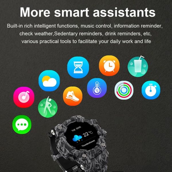 T6 1.28 inch IPS Screen IP67 Waterproof Smart Watch, Support Sleep Monitoring / Heart Rate Monitoring / Blood Pressure Monitoring / Multi-sports Mode (Black) - Image 9