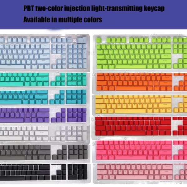 HXSJ P9 104 Keys PBT Color Mechanical Keyboard Keycaps (Mint Green) - Image 6