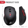 HXSJ T67 Bluetooth 3.0+5.0 Simple Style Mute Wireless Mouse (Black) - Image 2
