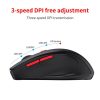 HXSJ T67 Bluetooth 3.0+5.0 Simple Style Mute Wireless Mouse (Black) - Image 5