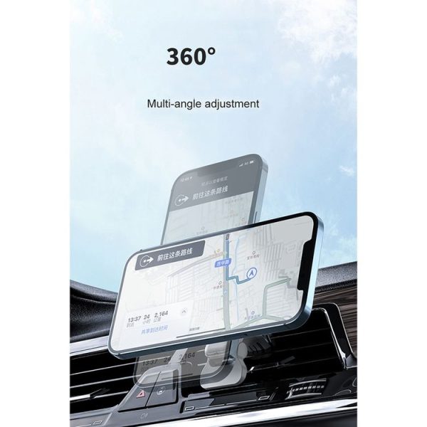 Adj-987 15W Magsafe Magnetic Car Air Outlet Wireless Charger with LED Indicator (White) - Image 7