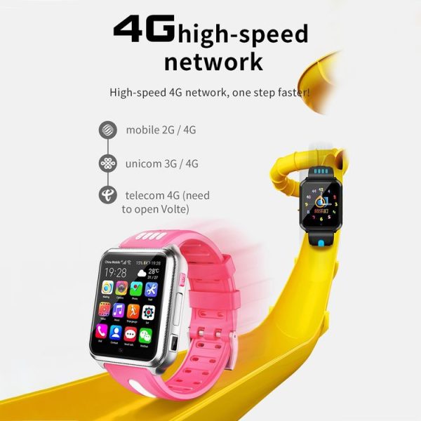 W5 1.54 inch Full-fit Screen Dual Cameras Smart Phone Watch, Support SIM Card / GPS Tracking / Real-time Trajectory / Temperature Monitoring, 2GB+16GB (Black Blue) - Image 2