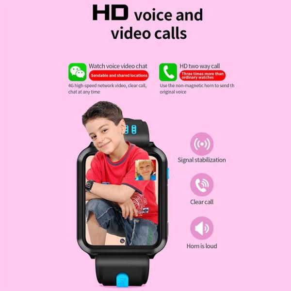 W5 1.54 inch Full-fit Screen Dual Cameras Smart Phone Watch, Support SIM Card / GPS Tracking / Real-time Trajectory / Temperature Monitoring, 2GB+16GB (Black Blue) - Image 6