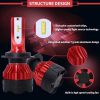 K5 H1 1 Pair 12V / 24W / 6000K / 8000LM IP67 Waterproof Car LED Headlight - Image 2