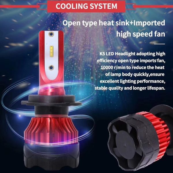 K5 880 / 881 1 Pair 12V / 24W / 6000K / 8000LM IP67 Waterproof Car LED Headlight - Image 3