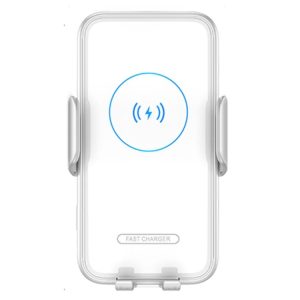 V8 15W 360 Degree Rotatable Smart Sensor Car Wireless Charger Phone Holder (White)