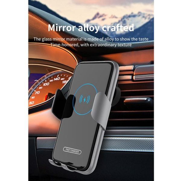 V8 15W 360 Degree Rotatable Smart Sensor Car Wireless Charger Phone Holder (White) - Image 11