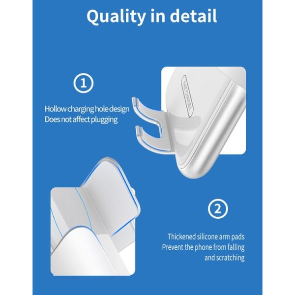 V8 15W 360 Degree Rotatable Smart Sensor Car Wireless Charger Phone Holder (White) - Image 4