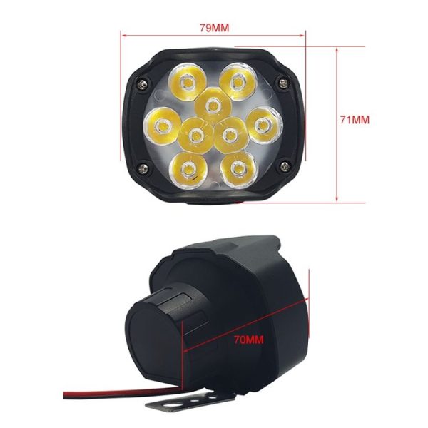 2 PCS L5 8-85V / 10W / 6000K / 1200LM Motorcycle / Car IP65 Waterproof External LED Headlight Spotlight - Image 6