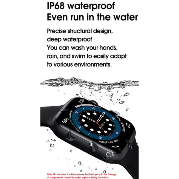 WIWU SW01 1.75 inch 2.5D Curved HD IPS Touch Screen Bluetooth Smart Watch, Support Body Temperature Measurement & Heart Rate / Blood Pressure / Blood Oxygen / Sleep Detection & Multiple Exercise Modes (Black) - Image 5