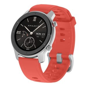Original Xiaomi Youpin Amazfit GTR 42mm 1.2 inch AMOLED Screen Bluetooth 5.0 5ATM Waterproof Smart Watch, Support 12 Sport Modes / Heart Rate Monitoring / NFC Analog Door Card / GPS Positioning (Coral Red)