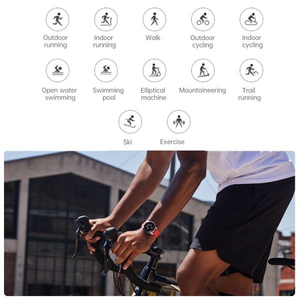Original Xiaomi Youpin Amazfit GTR 42mm 1.2 inch AMOLED Screen Bluetooth 5.0 5ATM Waterproof Smart Watch, Support 12 Sport Modes / Heart Rate Monitoring / NFC Analog Door Card / GPS Positioning (Coral Red) - Image 10
