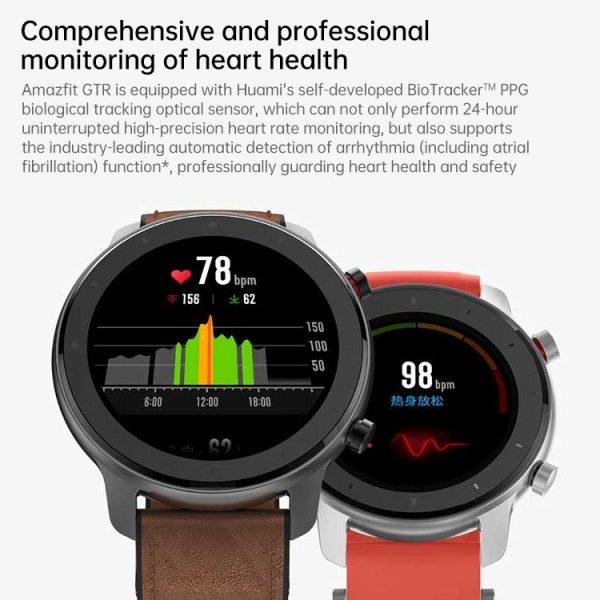 Original Xiaomi Youpin Amazfit GTR 42mm 1.2 inch AMOLED Screen Bluetooth 5.0 5ATM Waterproof Smart Watch, Support 12 Sport Modes / Heart Rate Monitoring / NFC Analog Door Card / GPS Positioning (Coral Red) - Image 11