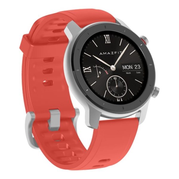 Original Xiaomi Youpin Amazfit GTR 42mm 1.2 inch AMOLED Screen Bluetooth 5.0 5ATM Waterproof Smart Watch, Support 12 Sport Modes / Heart Rate Monitoring / NFC Analog Door Card / GPS Positioning (Coral Red) - Image 3