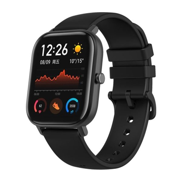 Original Xiaomi Youpin Amazfit GTS 1.65 inch AMOLED Screen Bluetooth 5.0 5ATM Waterproof Smart Watch, Support 12 Sport Modes / Heart Rate Monitoring / NFC Analog Door Card / GPS Positioning (Obsidian Black)