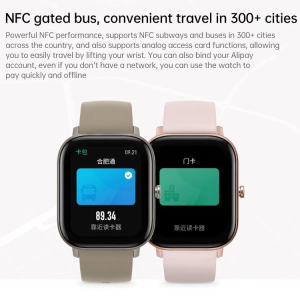 Original Xiaomi Youpin Amazfit GTS 1.65 inch AMOLED Screen Bluetooth 5.0 5ATM Waterproof Smart Watch, Support 12 Sport Modes / Heart Rate Monitoring / NFC Analog Door Card / GPS Positioning (Obsidian Black) - Image 12