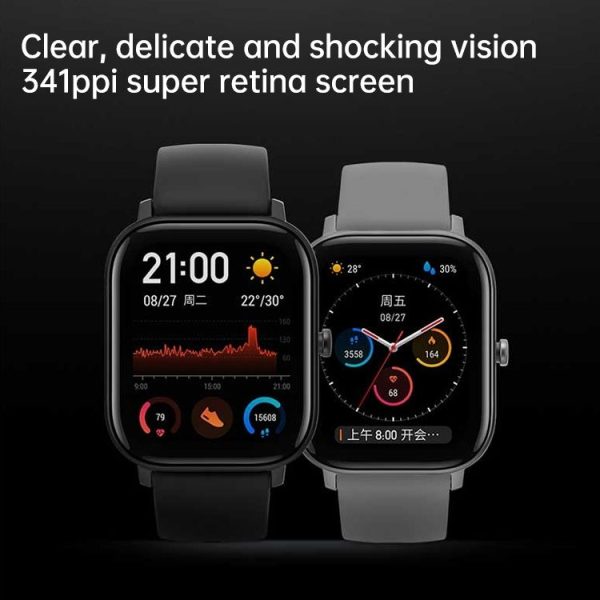 Original Xiaomi Youpin Amazfit GTS 1.65 inch AMOLED Screen Bluetooth 5.0 5ATM Waterproof Smart Watch, Support 12 Sport Modes / Heart Rate Monitoring / NFC Analog Door Card / GPS Positioning (Obsidian Black) - Image 5