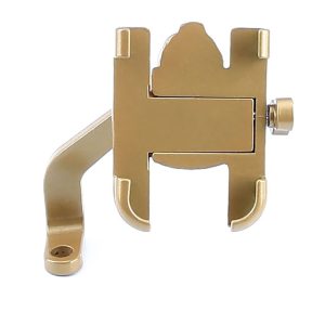 Floveme YXF221518 Metal 360 Degree Rotating Mobile Phone Holder Bracket For Motorcycle (Gold)