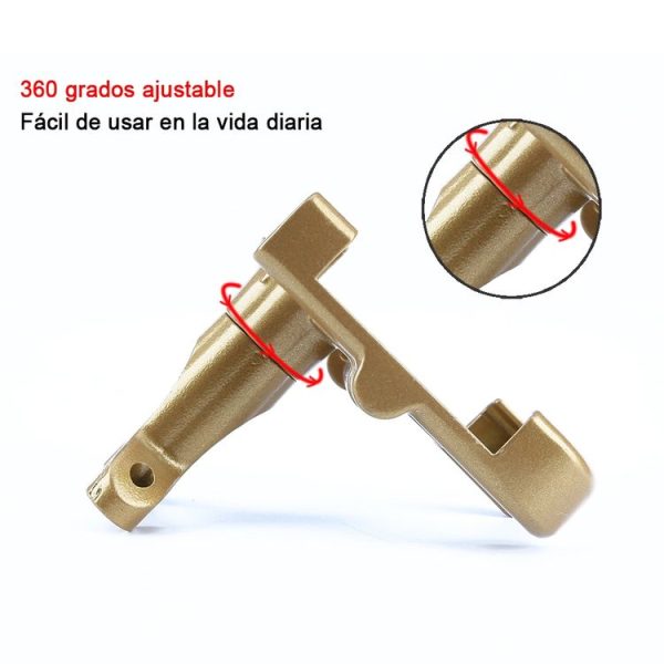 Floveme YXF221518 Metal 360 Degree Rotating Mobile Phone Holder Bracket For Motorcycle (Gold) - Image 4