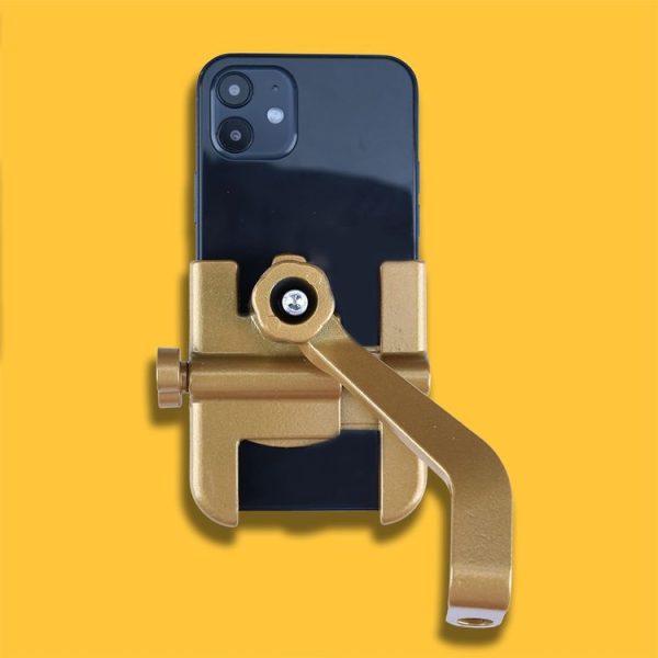 Floveme YXF221518 Metal 360 Degree Rotating Mobile Phone Holder Bracket For Motorcycle (Gold) - Image 7