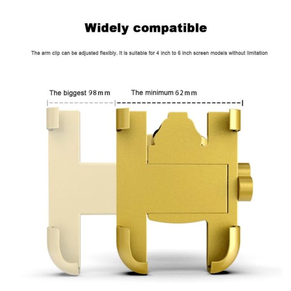 Floveme YXF221518 Metal 360 Degree Rotating Mobile Phone Holder Bracket For Bike (Gold) - Image 3
