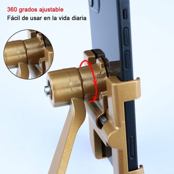 Floveme YXF221518 Metal 360 Degree Rotating Mobile Phone Holder Bracket For Bike (Gold) - Image 4