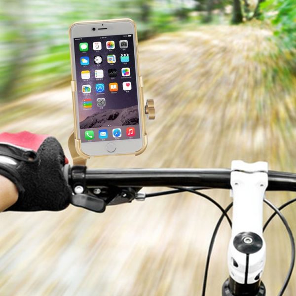 Floveme YXF221518 Metal 360 Degree Rotating Mobile Phone Holder Bracket For Bike (Gold) - Image 7