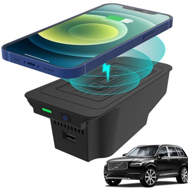 Car Qi Standard Wireless Charger 10W Quick Charging for Volvo S60 2019-2021, Left and Right Driving - Image 2