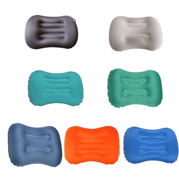 Outdoor Camping Trip Foldable Portable Inflatable Pillow Nap Waist Pillow, Specification: Press to Inflate (Double Ink Blue) - Image 2