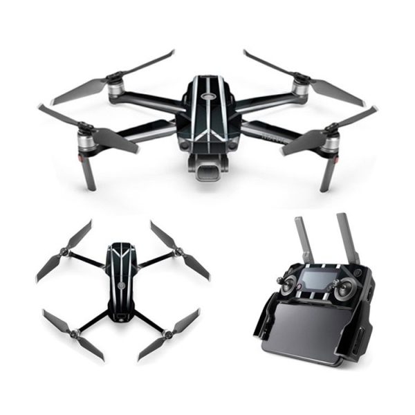 Cool Colorful Waterproof All-surround PVC Adhesive Sticker for DJI Mavic 2 Pro / Mavic 2 ZOOM without Screen (Black Warrior)