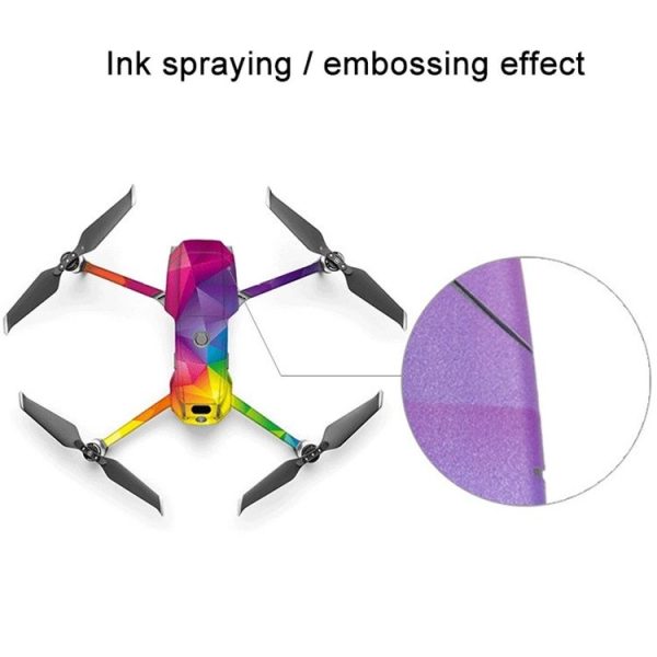 Cool Colorful Waterproof All-surround PVC Adhesive Sticker for DJI Mavic 2 Pro / Mavic 2 ZOOM without Screen (Black Warrior) - Image 4