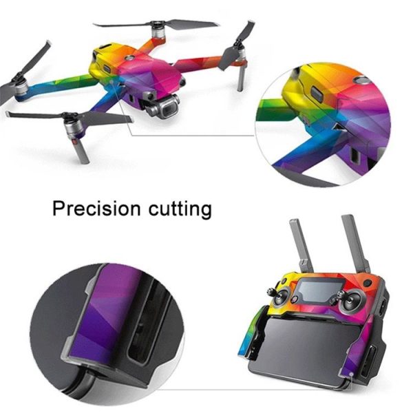 Cool Colorful Waterproof All-surround PVC Adhesive Sticker for DJI Mavic 2 Pro / Mavic 2 ZOOM without Screen (Black Warrior) - Image 6