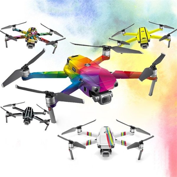 Cool Colorful Waterproof All-surround PVC Adhesive Sticker for DJI Mavic 2 Pro / Mavic 2 ZOOM without Screen (Black Warrior) - Image 7