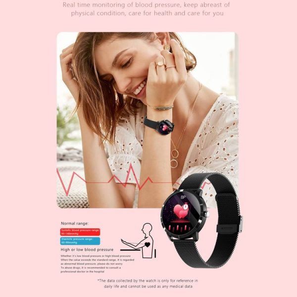Q8L 1.09 inch IPS Color Screen Bluetooth 5.0 IP67 Waterproof Smart Watch, Support Sleep Monitoring / Blood Oxygen Monitoring / Women Menstrual Cycle Reminder / Multi-exercise Mode (Gold) - Image 4