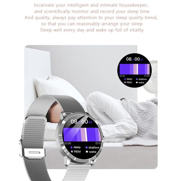 Q8L 1.09 inch IPS Color Screen Bluetooth 5.0 IP67 Waterproof Smart Watch, Support Sleep Monitoring / Blood Oxygen Monitoring / Women Menstrual Cycle Reminder / Multi-exercise Mode (Gold) - Image 6