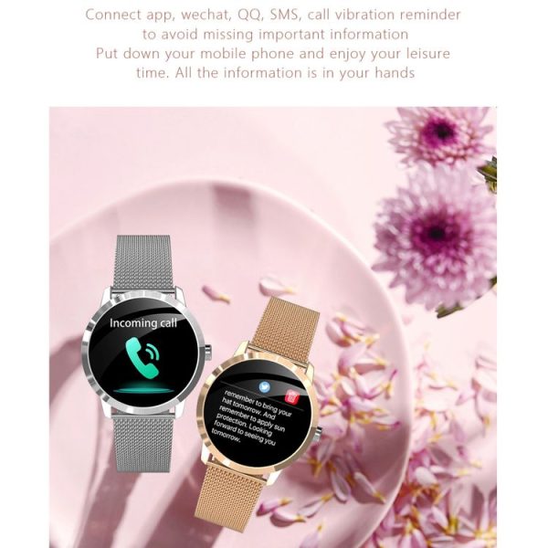 Q8L 1.09 inch IPS Color Screen Bluetooth 5.0 IP67 Waterproof Smart Watch, Support Sleep Monitoring / Blood Oxygen Monitoring / Women Menstrual Cycle Reminder / Multi-exercise Mode (Gold) - Image 8