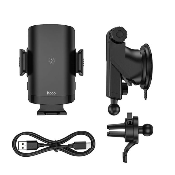Hoco CA84 Car Smart Wireless Charging Holder Bracket (Black) - Image 5