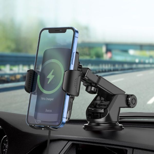 Hoco CA84 Car Smart Wireless Charging Holder Bracket (Black) - Image 6