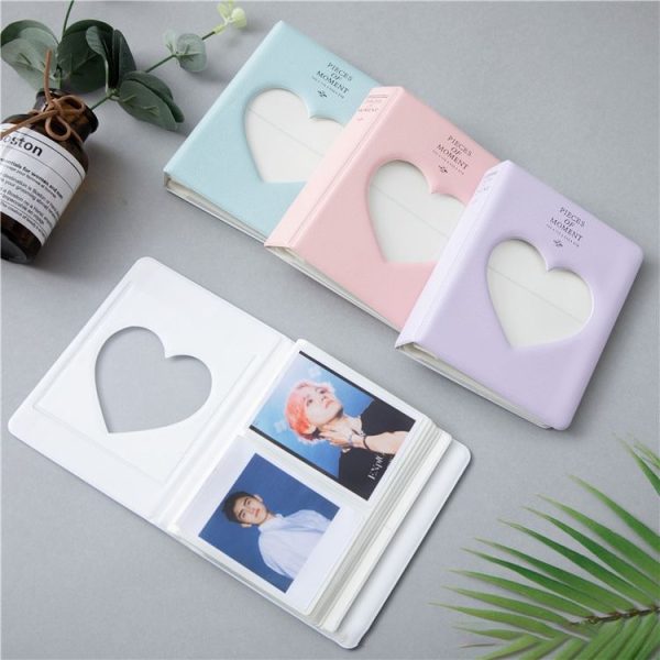 Hollow Heart 64 Pockets Photo Book Album Name Card Holder for Fujifilm Instax Mini 8 / 7s / 70 / 25 / 50s / 90 (Light Purple) - Image 5