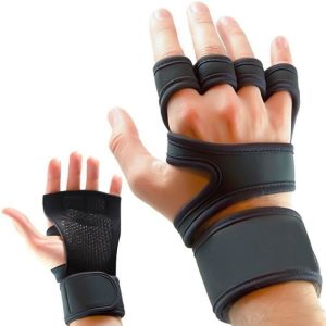 Sports Riding Gloves Silicone pull-up Exercise Gloves, Size: M (Reinforced Black)